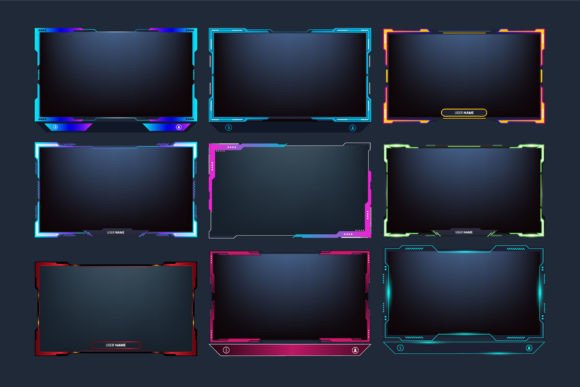 Download Live Streaming Frame Collection Vector - Streaming frame Collection