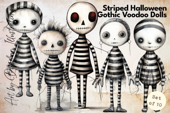 Download Vintage Halloween Gothic Voodoo Dolls - Voodoo doll Collection