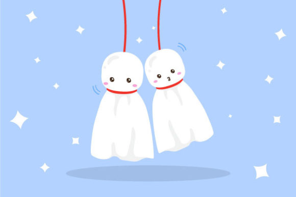 Download Cute Japanese Rain Doll Illustration - Doll illustration Collection