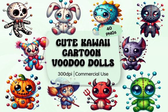 Download Cute Kawaii Voodoo Doll Clipart - Voodoo doll Collection