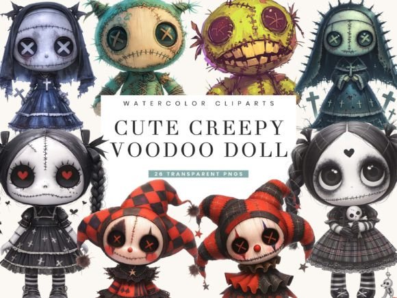 Download Cute Creepy Scary Voodoo Doll Clipart - Voodoo doll Collection